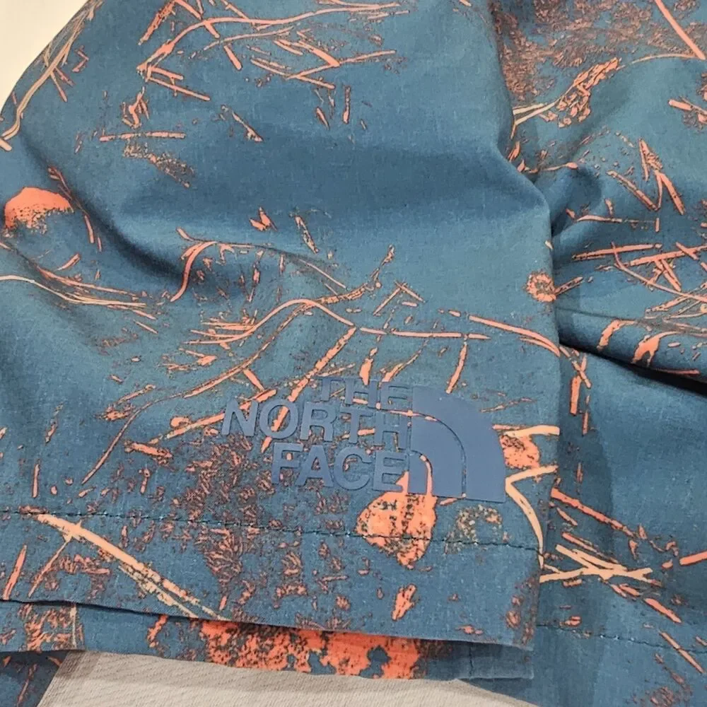 The North Face Wander Coral Men's Small Blue Teal Swim Trunks Shorts